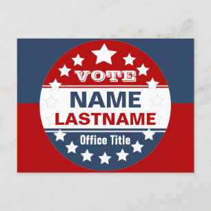 Postal Plantilla de campaña de personalizado