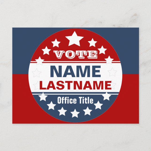 Postal Plantilla de campaña de personalizado (Anverso)