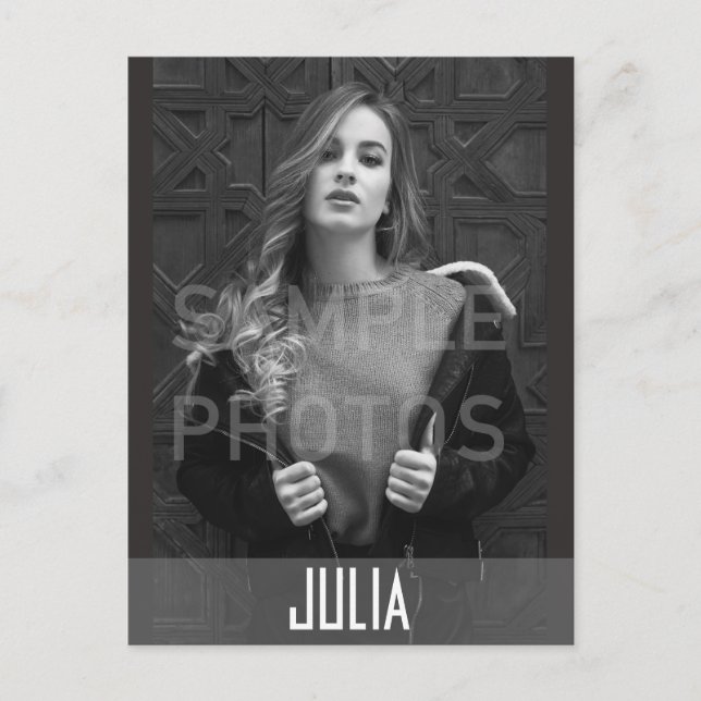 Postal Plantilla de comp. de imágenes en la cabeza de tar (Anverso)