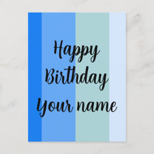 Postal Plantilla de cumpleaños nombre