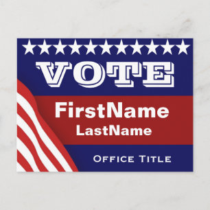 Postal Plantilla de elección de campaña personalizado