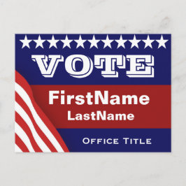 Postal Plantilla de elección de campaña personalizado