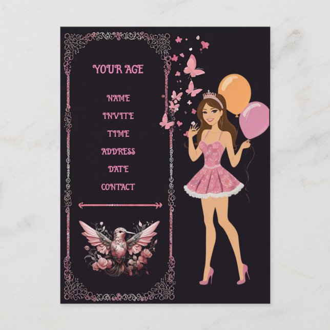 Postal Plantilla de foto de cumpleaños que puede personal (Anverso)