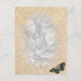 Postal plantilla de foto de mariposa