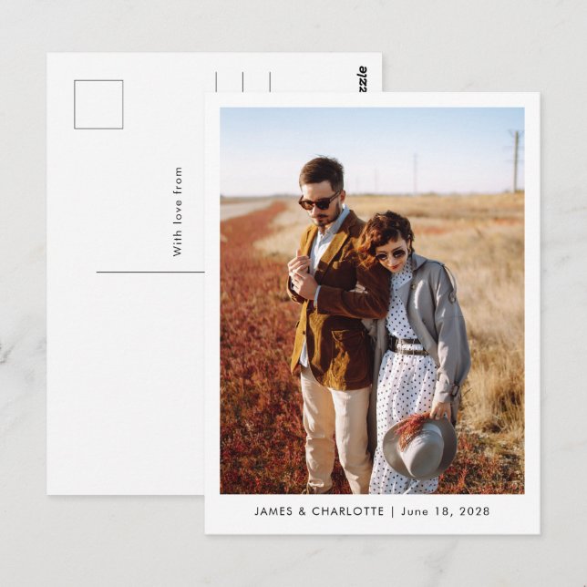 Postal Plantilla de fotografía del Personalizado de la li (Anverso / Reverso)