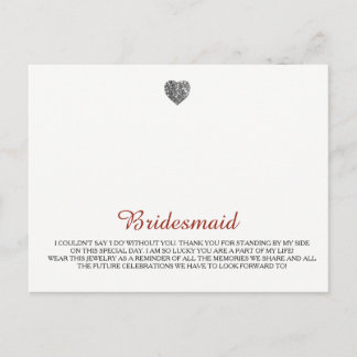 Postal Plantilla de joyas para damas de honor