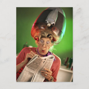 Postal Plantilla de la abuela de la cara divertida