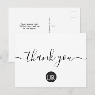 Postal Plantilla de negocio de agradecimiento a clientes