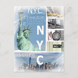 Postal Plantilla De Ny De Arte Pop Moderno De Nueva York
