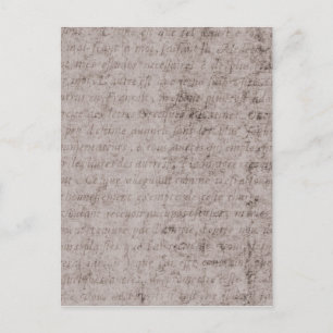 Postal Plantilla de papel de fondo francés de texto vinta