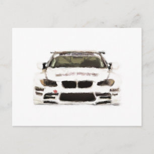 Postal Plantilla de pincel de Carreras para automóvil BMW