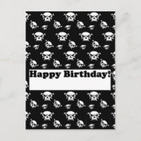 Plantilla de Skulls de cumpleaños feliz