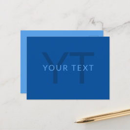 Postal Plantilla de texto editable para nombre monocromát