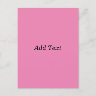 Postal Plantilla de texto personalizable rosa Crear tu pr