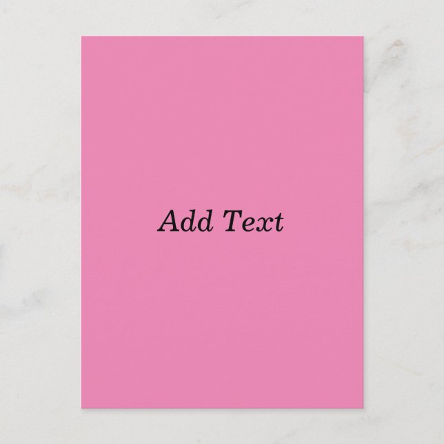 Postal Plantilla de texto personalizable rosa Crear tu pr (Anverso)
