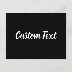 Postal Plantilla de texto simple en blanco y negro