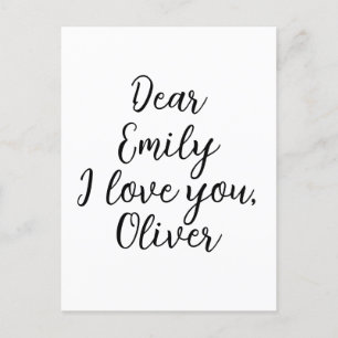 Postal Plantilla de texto Te Amo
