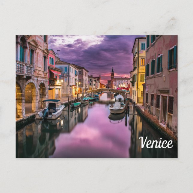 Postal Plantilla de Venecia Italia Mensajes de texto e im (Anverso)