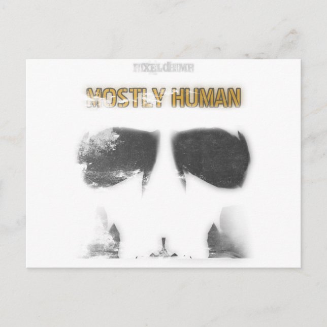 Postal Plantilla gráfica: En su mayoría humanos (Anverso)