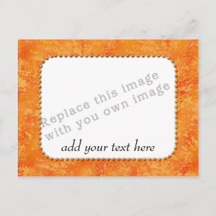 Postal Plantilla "Patrón Naranja"