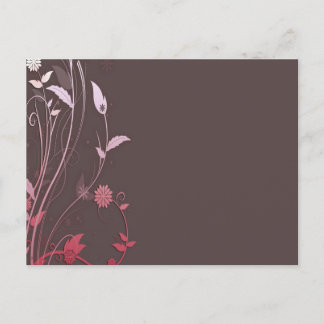 Postal Plantilla personalizable de color marrón y rosa