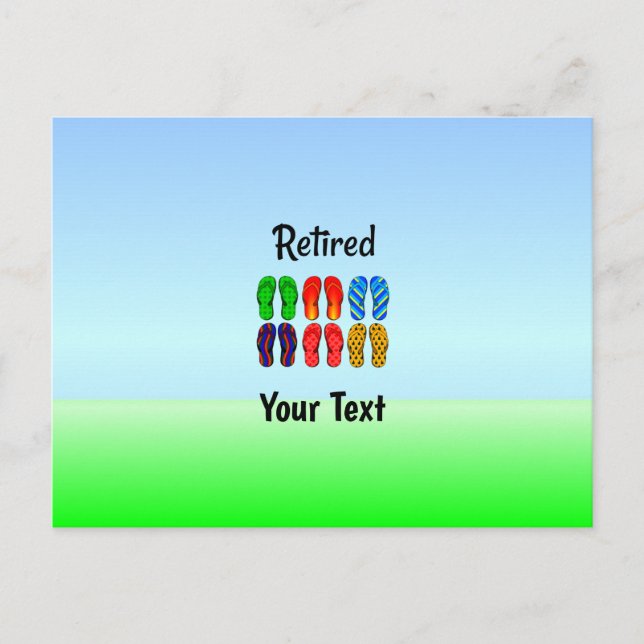 Postal Plantilla retirada, lista para personalizar (Anverso)