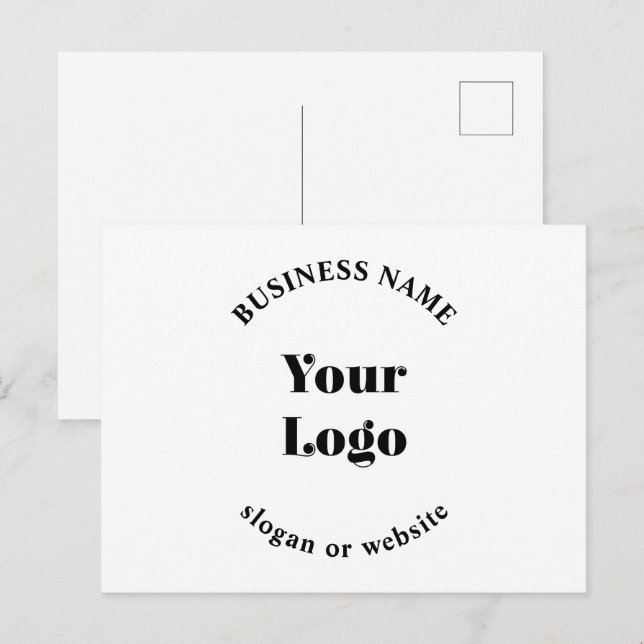 Postal Plantilla retro-moderna minimalista para su logoti (Anverso / Reverso)