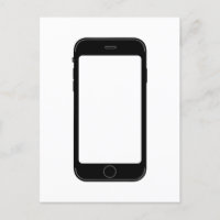 Plantilla simple de teléfono móvil en blanco y neg