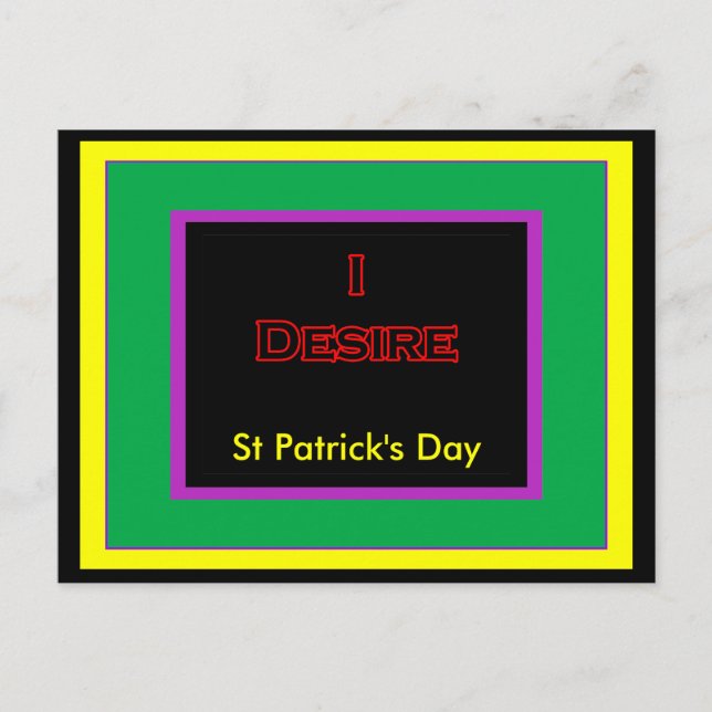 Postal Plantillas UCreate de St Patrick's Day (Anverso)