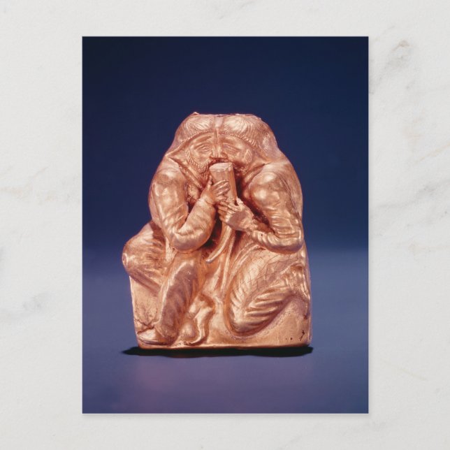 Postal Plaque que representa a dos scythians compartiendo (Anverso)