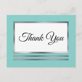 Postal Plata | Aqua Modern Simple Elegant Gracias