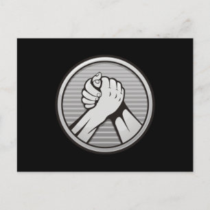 Postal Plata de lucha de brazos
