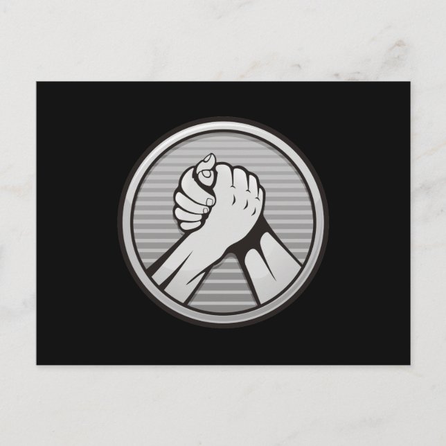 Postal Plata de lucha de brazos (Anverso)