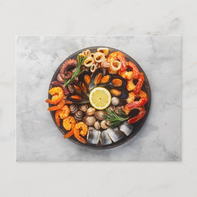 Postal Plata de Mariscos (Anverso)