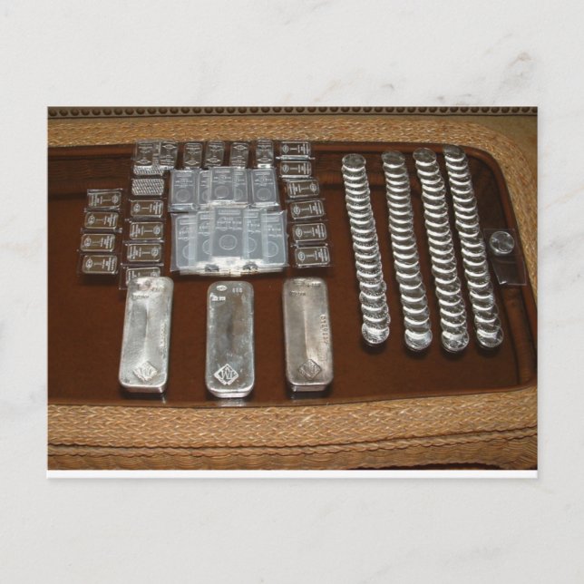 Postal Plata El Otro Blanco Metalizado (Anverso)