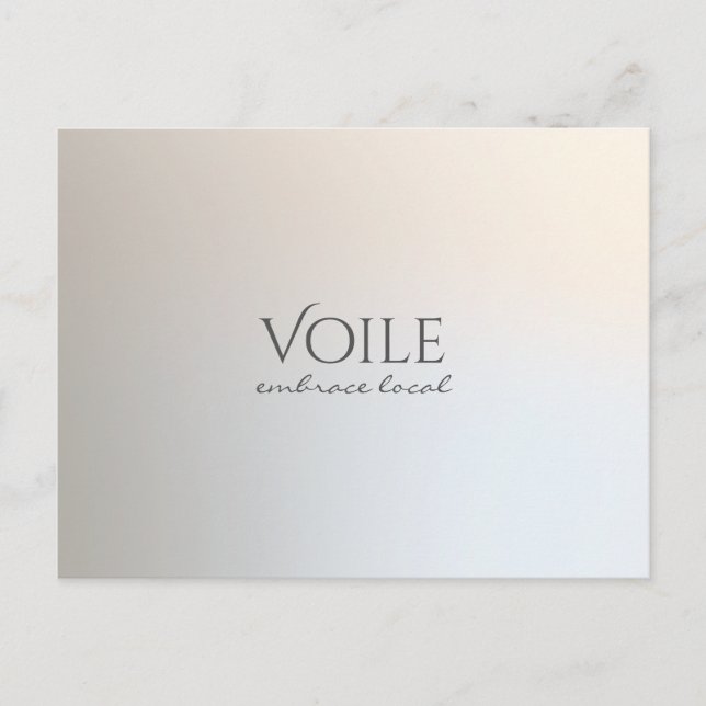 Postal Plata luminosa profesional minimalista moderna (Anverso)