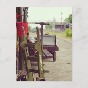 Postal Plataforma de ferrocarril vintage de tren
