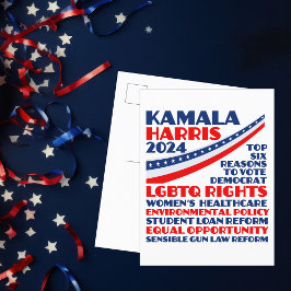 Postal Plataforma Demócrata Electoral Kamala Harris 2024