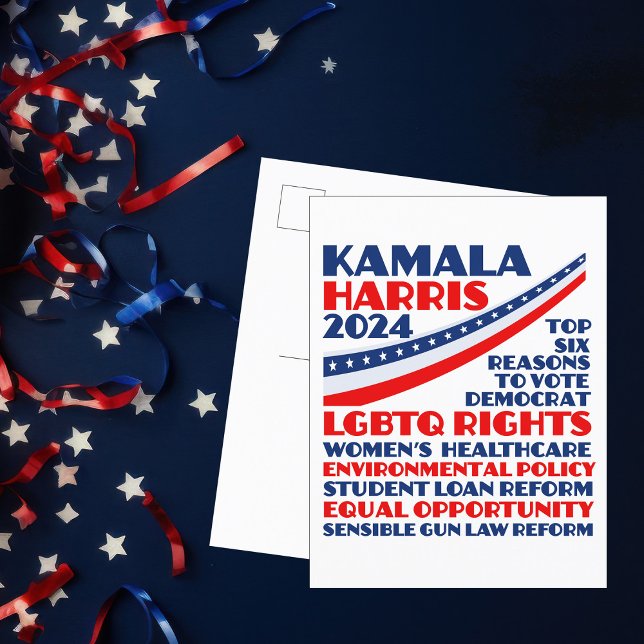 Postal Plataforma Demócrata Electoral Kamala Harris 2024 (Subido por el creador)