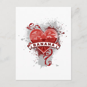 Postal Plátano del corazón