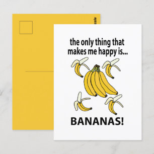 Postal Plátanos Fruta Divertidos Plátanos