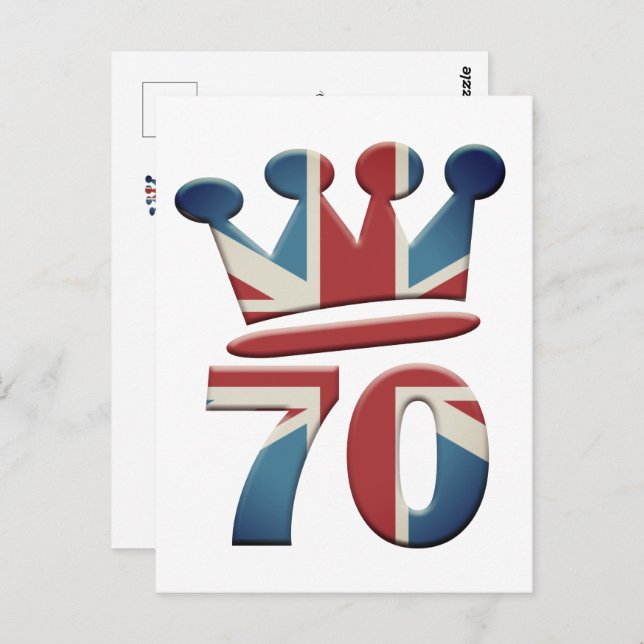 Postal Platinum Jubilee Queen Elizabeth 70 años (Anverso / Reverso)