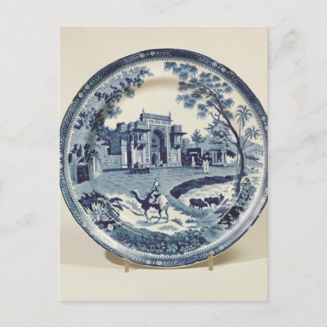 Postal Plato azul y blanco pardo, c.1815 (Anverso)