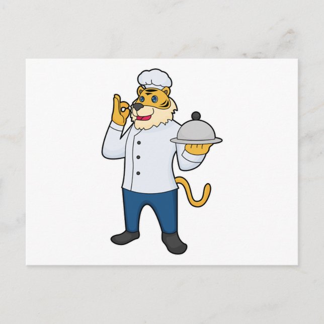 Postal Plato Chef Tiger Cook (Anverso)