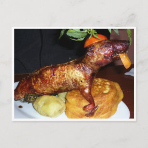 Postal plato de cuy
