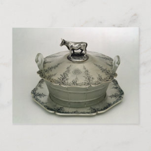 Postal Plato de mantequilla con base de vidrio esmerilado