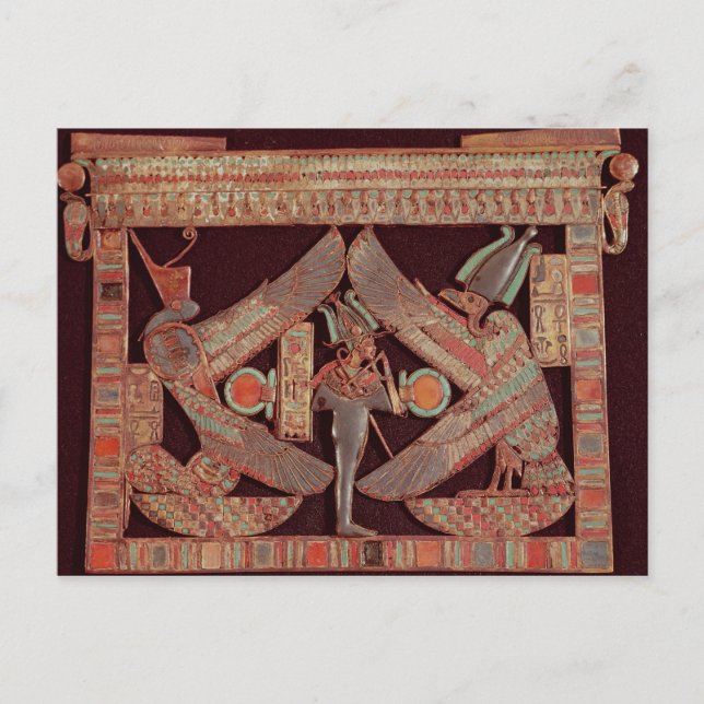 Postal Plato de pecho que representa a Osiris, dios de (Anverso)