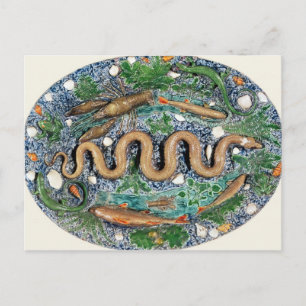 Postal Plato oval grande moldeado en relieve