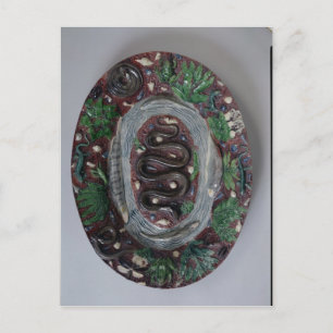 Postal Plato oval grande moldeado en relieve