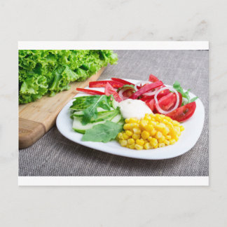 Postal Plato sano hecho de ingredientes naturales
